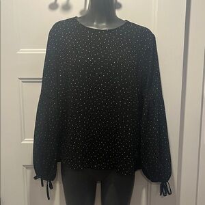 Ardene Black and White Polka Dot Blouse